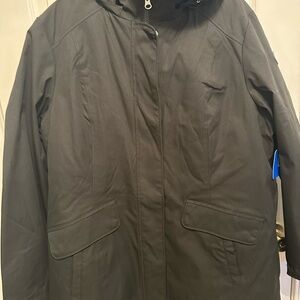 Lands' End Quilted Black Jacket